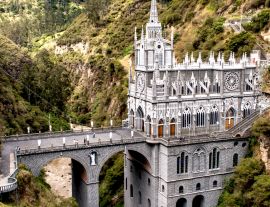 Lais Puzzle - Las Lajas, Kirche auf einer Klippe in Kolumbien - 1.000 Teile