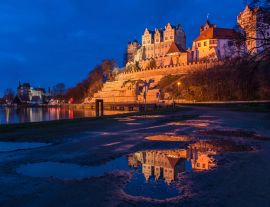 Lais Puzzle - Schloss Bernburg in der Abenddämmerung - 1.000 Teile
