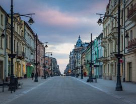 Lais Puzzle - Piotrkowska-Straße in der Stadt Lodz, Lodzkie, Polen - 1.000 Teile