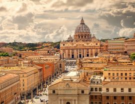 Lais Puzzle - Panoramablick auf Rom mit dem Petersdom in der Vatikanstadt, Italien. Skyline von Rom. Rom Architektur und Wahrzeichen, Stadtbild - 1.000 Teile