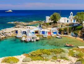 Lais Puzzle - Das malerische Dorf Mandrakia (traditionelles griechisches Dorf am Meer) mit Sirmate - traditionellen Fischerhäusern, Insel Milos, Kykladen, Griechenland. - 1.000 Teile