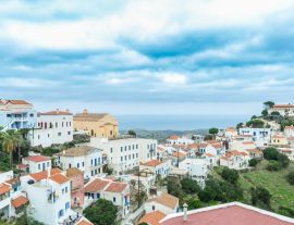 Lais Puzzle - Kea Insel Kykladen Griechenland, Gebäude und Natur Hintergrund - 1.000 Teile