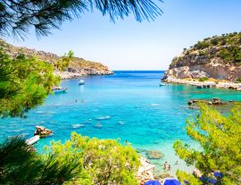 Lais Puzzle - Die malerische Anthony Quinn Bucht auf der Insel Rhodos, Mittelmeer, Griechenland - 1.000 Teile