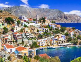 Lais Puzzle - Traditionelle farbenfrohe Griechenland-Serie - schöne Insel Symi (bei Rhodos) Dodekanes - 1.000 Teile