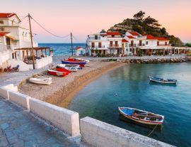 Lais Puzzle - Das malerische Dorf Kokkari auf der Insel Samos, Griechenland - 1.000 Teile