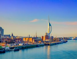 Lais Puzzle - Portsmouth, England, Hafen von Portsmouth am späten Abend - 1.000 Teile