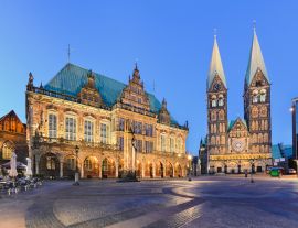Lais Puzzle - Ansicht von Rathaus und Dom zu Bremen, Bremen, Deutschland - 1.000 Teile