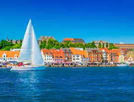Lais Puzzle - Blick auf die Stadt Flensburg, Deutschland. - 1.000 Teile