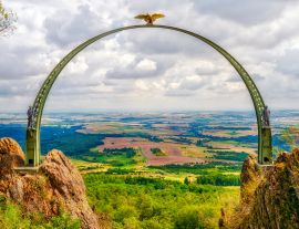 Lais Puzzle - Blick auf den Adlerbogen auf dem Donnersberg, bei Dannenfels, Rheinland-Pfalz, Deutschland. - 1.000 Teile