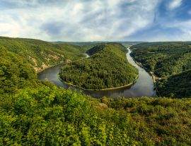 Lais Puzzle - Blick auf die Saarschleife in Mettlach, Saarland, Deutschland. - 1.000 Teile