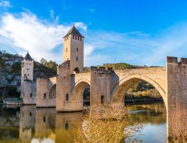 Lais Puzzle - Pont Valentré sur le Lot à Cahors, Okzitanien, Frankreich - 1.000 Teile