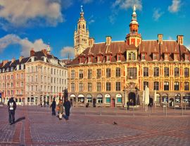 Lais Puzzle - Grand Place von Lille, Panorama & Dämmerungsstimmung, Frankreich - 1.000 Teile