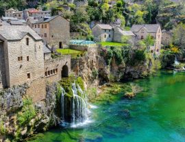 Lais Puzzle - Allgemeiner Blick auf Saint Chély du Tarn. Gorges du Tarn en Lozère, Frankreich - 1.000 Teile