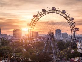 Lais Puzzle - Blick auf den Prater mit Riesenrad und Skyline, Wien, Österreich - 1.000 Teile
