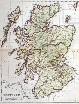 Lais Puzzle - Alte Karte von Schottland von 1870 - 1.000 Teile