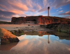 Lais Puzzle - Erstaunlich Sonnenuntergang über Lossiemouth Leuchtturm (Schottland UK) - 1.000 Teile