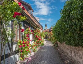 Lais Puzzle - Mittelalterliche Gasse in der historischen Hansestadt Visby auf der schwedischen Ostseeinsel Gotland - 1.000 Teile