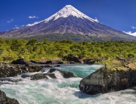 Lais Puzzle - Petrohue Wasserfälle vor dem Vulkan Osorno (Chile) - 1.000 Teile