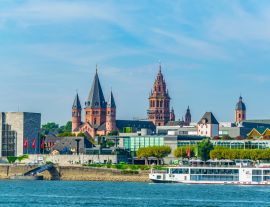 Lais Puzzle - Der Dom in Mainz hinter dem Rhein, Deutschland - 1.000 Teile