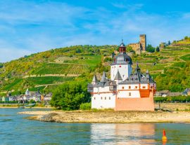 Lais Puzzle - Burg Pfalzgrafenstein, die früher als Zollkontrolle am Rhein bei Kaub, Deutschland, diente - 1.000 Teile