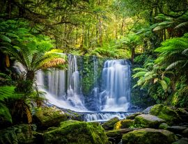 Lais Puzzle - Die Horseshoe Falls im Mt Field National Park, Tasmanien, Australien - 1.000 Teile