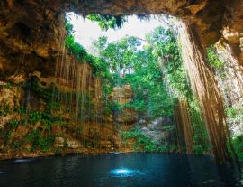 Lais Puzzle - Durchdringende Sonnenstrahlen am Cenoteneingang von Ik-Kil, Mexiko - 1.000 Teile