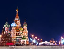 Lais Puzzle - Moskau St. Basilius Kathedrale Nachtaufnahme - 1.000 Teile