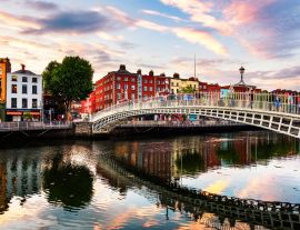 Lais Puzzle - Ha Penny Bridge in Dublin bei Sonnenuntergang, Irland - 1.000 Teile