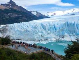 Lais Puzzle - Touristen genießen den Blick auf den Perito-Moreno-Gletscher in Patagonien, Argentinien - 1.000 Teile