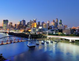 Lais Puzzle - Australien Landschaft: Skyline von Brisbane in der Abenddämmerung - 1.000 Teile