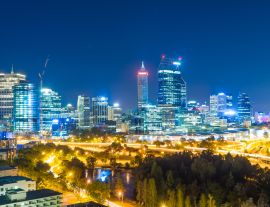 Lais Puzzle - Skyline von Perth vom Kings Park aus mit Blick auf den John Oldany Park bei Nacht - 1.000 Teile
