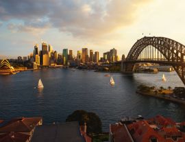 Lais Puzzle - Aussichtspunkt auf den Hafen von Sydney mit Stadt und Brücke bei Sonnenuntergang - 1.000 Teile