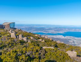 Lais Puzzle - Blick auf Hobart und Pinnacle Shelter am Mount Wellington, Australien - 1.000 Teile