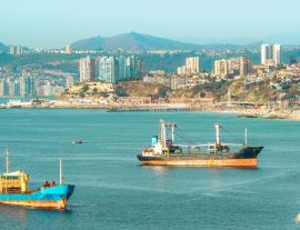 Lais Puzzle - Blick auf die Bucht von Valparaiso und Blick auf die Vina del Mar in Chile - 1.000 Teile