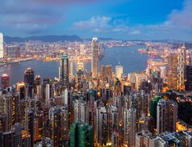 Lais Puzzle - Blick auf die Skyline von Hongkong in Kowloon vom Victoria Peak in Hongkong. Asiatischer Tourismus, modernes Stadtleben oder Finanz- und Wirtschaftskonzept - 1.000 Teile