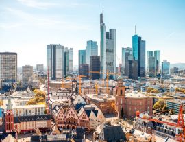 Lais Puzzle - Frankfurt mit Finanzviertel bei Tag in Deutschland - 1.000 Teile