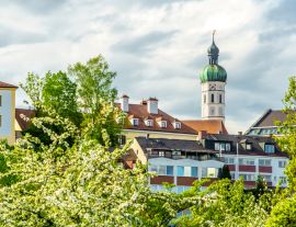Lais Puzzle - Panoramablick auf die Stadt Dachau bei München in Bayern, Deutschland - 1.000 Teile