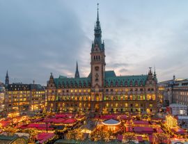 Lais Puzzle - Hamburg zu Weihnachten - Weihnachtsmarkt auf dem Rathausmarkt - 1.000 Teile