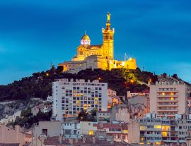 Lais Puzzle - Marseille. Die Kathedrale Notre Dame de la Garde bei Sonnenuntergang - 1.000 Teile