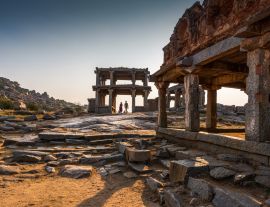 Lais Puzzle - Ruinen der alten Zivilisation des Vijayanagara-Reiches in Hampi, Karnataka, Indien - 1.000 Teile