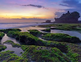 Lais Puzzle - Sonnenuntergang über dem Tanah Lot-Tempel in Canggu, Bali, Indonesien - 1.000 Teile