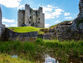 Lais Puzzle - Ein Panoramablick auf die Burg Trim in der Grafschaft Meath am Fluss Boyne, Irland. Es ist die größte anglo-normannische Burg in Irland - 1.000 Teile