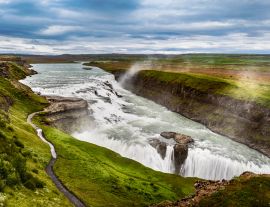 Lais Puzzle - schöner Wasserfall Gullfoss, berühmte Sehenswürdigkeit in Island - 1.000 Teile