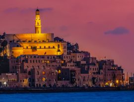 Lais Puzzle - Israel Tel Aviv Yafo Panorama-Sonnenuntergang über dem alten Jafo - 1.000 Teile