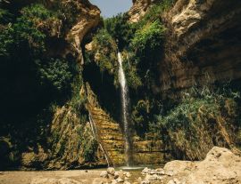 Lais Puzzle - David-Wasserfall Ein Gedi ist eine Oase und ein Naturschutzgebiet in Israel, westlich des Toten Meeres, in der Nähe von Masada und den Qumran-Höhlen gelegen - 1.000 Teile