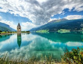 Lais Puzzle - Glockenturm des Reschensees (Resia) Südtirol Italien - 1.000 Teile