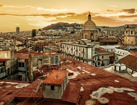 Lais Puzzle - Atemberaubende Aussicht auf Neapel in Italien bei Sonnenuntergang - 1.000 Teile