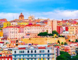 Lais Puzzle - Stadtbild der alten sardischen Stadt Cagliari im Süden der Insel Sardinien - 1.000 Teile