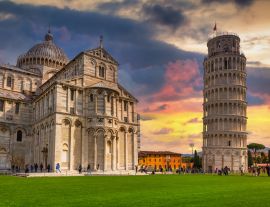 Lais Puzzle - Kathedrale und der Schiefe Turm von Pisa bei Sonnenuntergang, Italiens größtes Wahrzeichen - 1.000 Teile