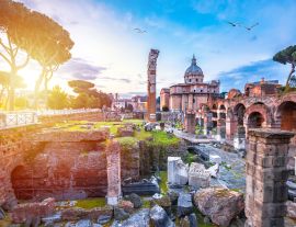 Lais Puzzle - Forum Romanum oder Roman Forum Morgengrauen bunten Blick, ewige Stadt Rom spektakulären antiken Platz Blick - 1.000 Teile